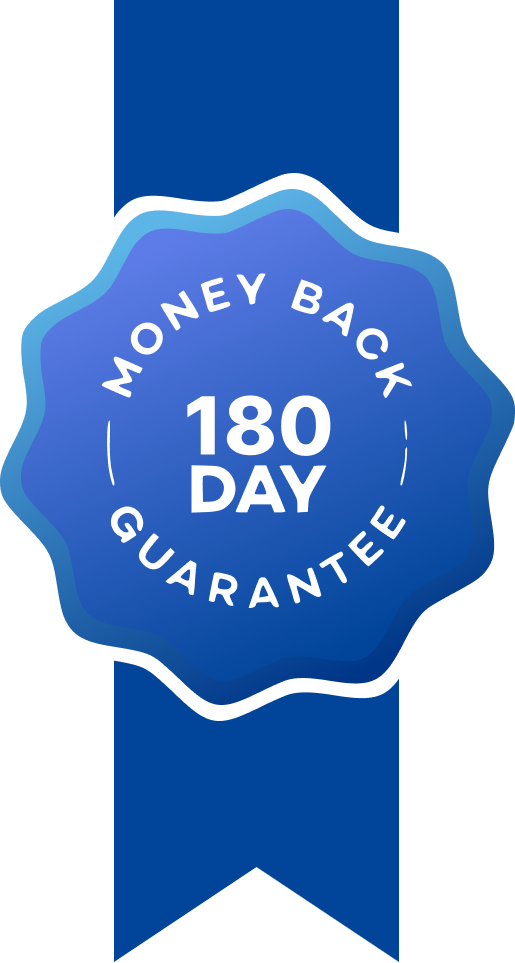 180 days money back guarantee
